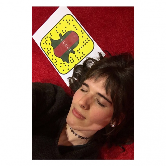Model Hari Nef on Gucci's Snapchat